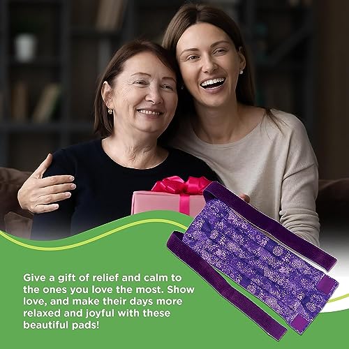Nature Creation Reusable Microwave Heat Pad - Microwave Heating Pad for Back Pain and Sore Muscle, Hot Pack, for Spine Heat Pack Warming Pad, Microwavable Heating Pads - Purple Flowers 1 Pack