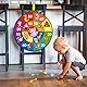 LAMEK Klett Dartscheibe Kinder Doppelseitige Dartspiel 66cm Faltbares Tier Klettballspiel mit 6 klebrigen Bällen 6 Darts Wurf Spiel Scheibe Drinnen Draußen Wurfspiel für ab 3 Jahre Jungen Mädchen