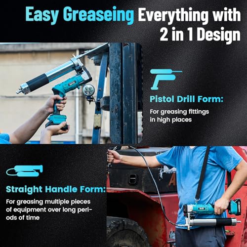 Seesii SL-LD-B003 Grease Gun, Innovative 2-In-1 Easy-To-Use Electric Grease Gun thumb #4
