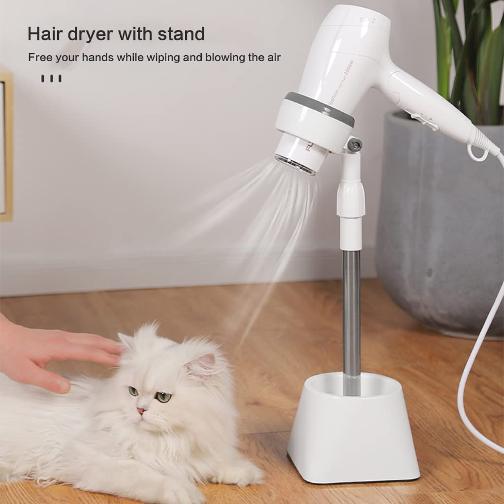 Supporto Asciugacapelli A Mani Libere, Girevole 360°, Ventosa Per Parete O Tavolo, Universale, Per Capelli, Unghie E Animali Domestici