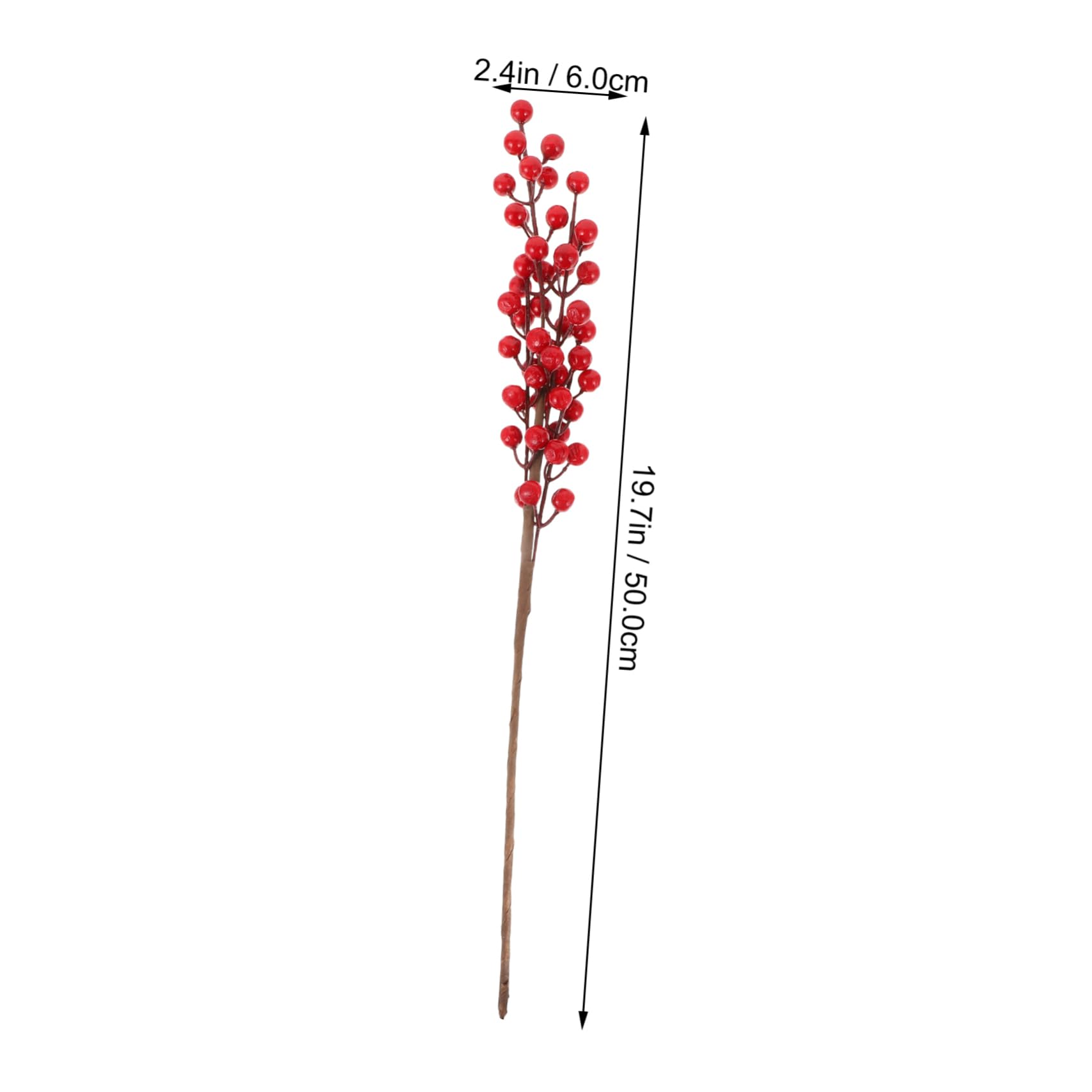 ABOOFAN 16pezzi Ramo Bacche Natalizie Artificiali Per Decorazioni Natalizie e Composizioni Fiori Imitazione Bacche Rosse Per Atmosfera Festiva e Arredamento Casa
