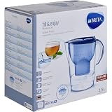 BRITA Jarra con filtro de agua Marella XL para reducir el cloro, la cal y las impurezas, incluye 1 cartucho de filtro MAXTRAMás, Azul, 3.5 litros
