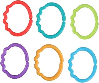 JOINPAYA Anel De Conexão Para Carrinho De Bebê 24 Peças Anel De Conexão Para Carrinho De Dentição Tubo De Dentição Brinquedos De Dentição Anel De Mordedor Chocalho De Carro Bebê