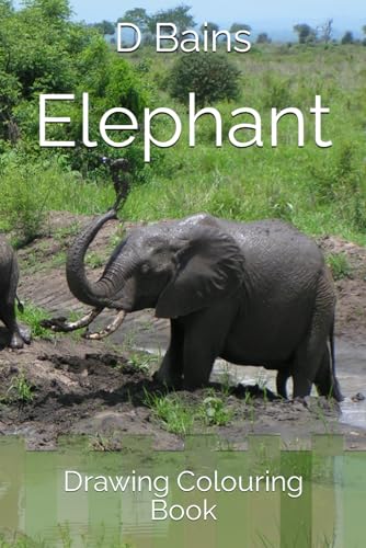 Elephant: Drawing Colouring Book