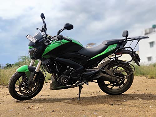 Image of Top Rack with Plate Compatible for Bajaj Dominar 400 /250 (2017-2026) | Heavy Duty Luggage Carrier with Plate | Powder-Coated Finish (Black) Pack of 1 (Backrest not Included)