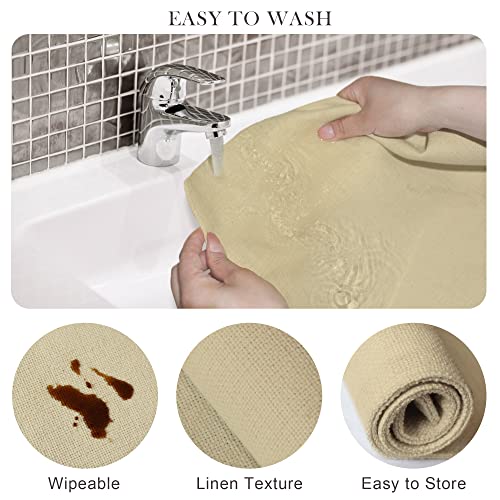 Placemats Set Of 6, Place Mats Heat Resistant Dining Table, Saviki Washable Kitchen Table, Cotton Linen, 13X19 Inch Cloth Placemats For Indoors & Outdoors With Double Layer(Light Linen) #TOP7