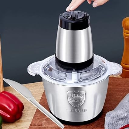 Maharaj Mall 2L Electric mini Food Chopper Kitchen Fruit Blender Stainless Steel 220V Multifunctional Mincer Meat Grinder and Mixer
