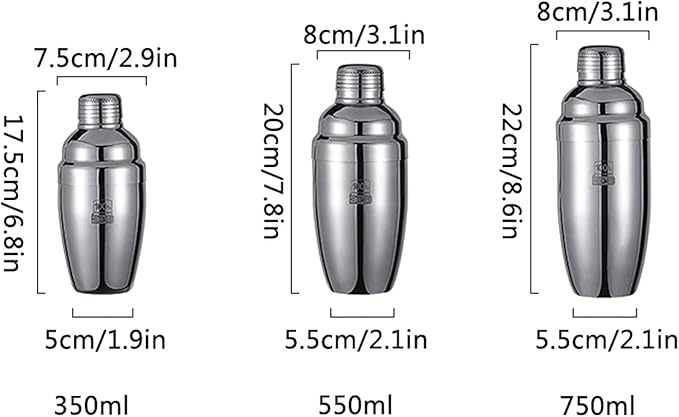 Kit de Bartender Coctelera 14 Piezas YFWOKSL 550 ml miniatura 3