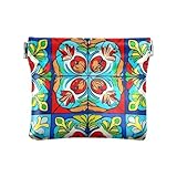 Papier peint portable : la pochette à monnaie pour femme mesure 11 x 9,5 cm, peut contenir de l'argent, des cartes de crédit, des pièces de monnaie et d'autres petits objets. Il se glisse facilement dans les poches de pantalons, vestes et divers sacs