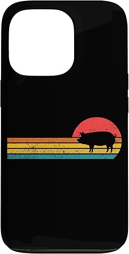 Vista 22 de iPhone 12 mini Retro Vintage Sunset Cute Show Pig Lover Case