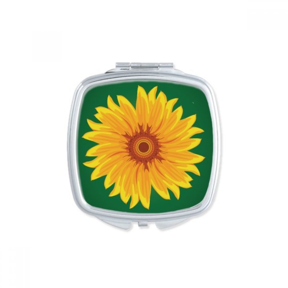 Miroir de poche tournesol pour vos retouches maquillage en voyage