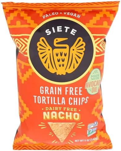 Siete Grain Free Tortilla Chips, Nacho, 5 Oz