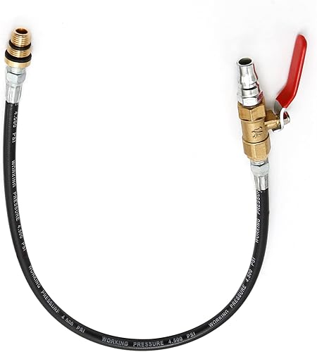 Miniatura 7 de Tubo de presión de soporte de válvula de aire de motor de 18.9 pulgadas con válvula de bola, extracción de rosca M14 M12 a 14 NPT cilindro asistente