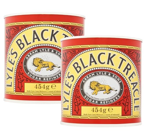 Tate and Lyle Black Treacle 2er Pack (2x454g) - Original britischer dunkler Zuckerrübensirup – Doppelpack zusammengestellt durch Pikaflor