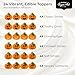 Global Sugar Art Halloween Spooky Pumpkins Edible Royal Icing Decorations 24 Count for Cakes, Cupcake Toppers, Cookies and Chocolates by Global Sugar Art