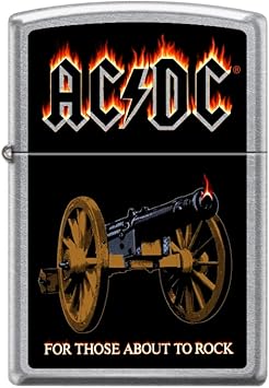 AC/DC Zippo Lighters (Street Chrome - for Those About to Rock Cannon)