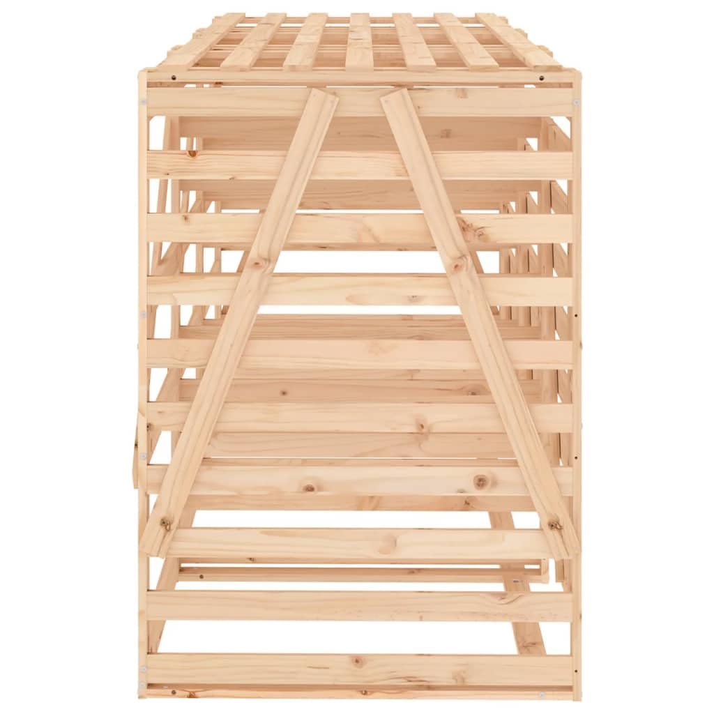 vidaXL Mülltonnenbox für 3 Tonnen Massivholz Kiefer