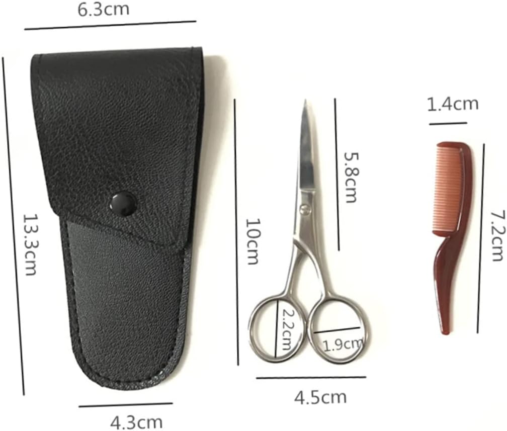 Mikinona Stainless Steel Eyebrow Scissors Hair Scissors Meridian Trimmer Mens Grooming Kit Barber Shop Trimmers