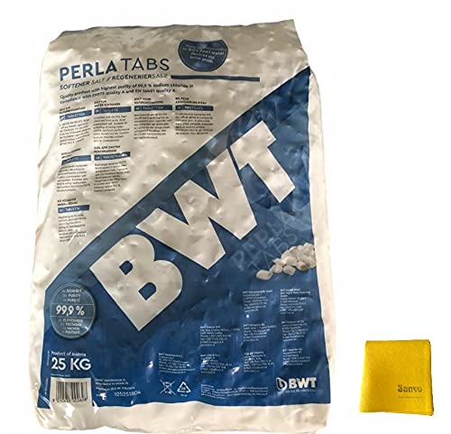 Sanvo BWT PerlaTabs Kissenform 99 9% Salz-Reinheit inklusive Sanvo Mehrzwecktuch 25kg