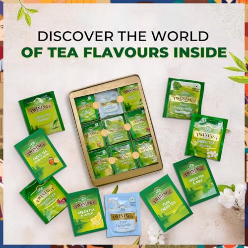 Image of Twinings The Tea Moment Collection Assortment Tea Gift Set, Teabags 54 pcs, 9 Tea Flavors Set, Green Tea, Chamomile Tea, Honey Lemon Tea, & more, Best Flavored Green Tea