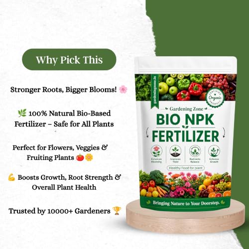 Image of Gardening Zone Bio NPK Granules Fertilizer for Home Garden Plants, 400g