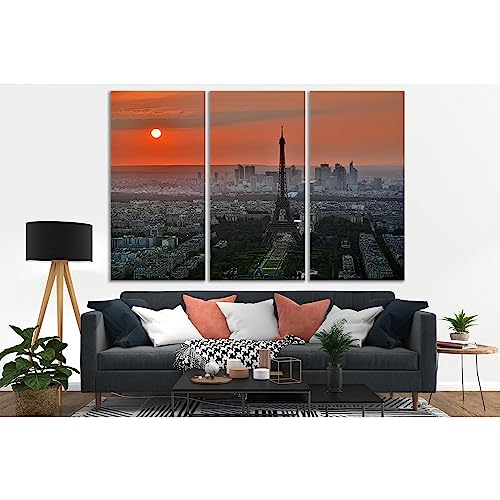 Impression sur toile Paris Sunset ZELLART grand format déco murale