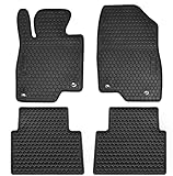 Megiteller Car Floor Mats Custom Fit for Mazda 3 2014 2015 2016 2017 2018 Odorless Washable Heavy Duty Rubber (All Weather) Floor Liners Front and Rear Set Black