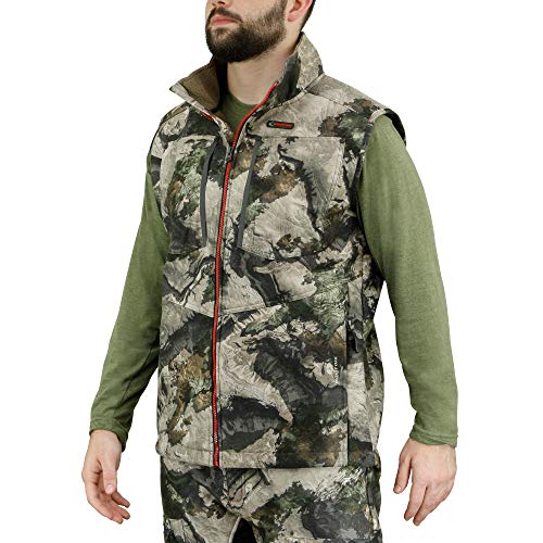 Image of Mossy Oak Sherpa 2.0 Fleece Lined Camo Hunting Vest for Men, Camouflage Clothing