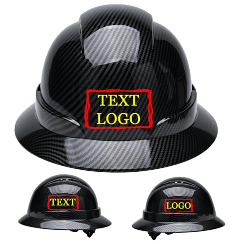 Customized Safety Hard Hat Construction Work Safety Helmet Adjustable Ratchet Suspension Full Brim with Abs Shell Construction hat?Style1/Pattern1?