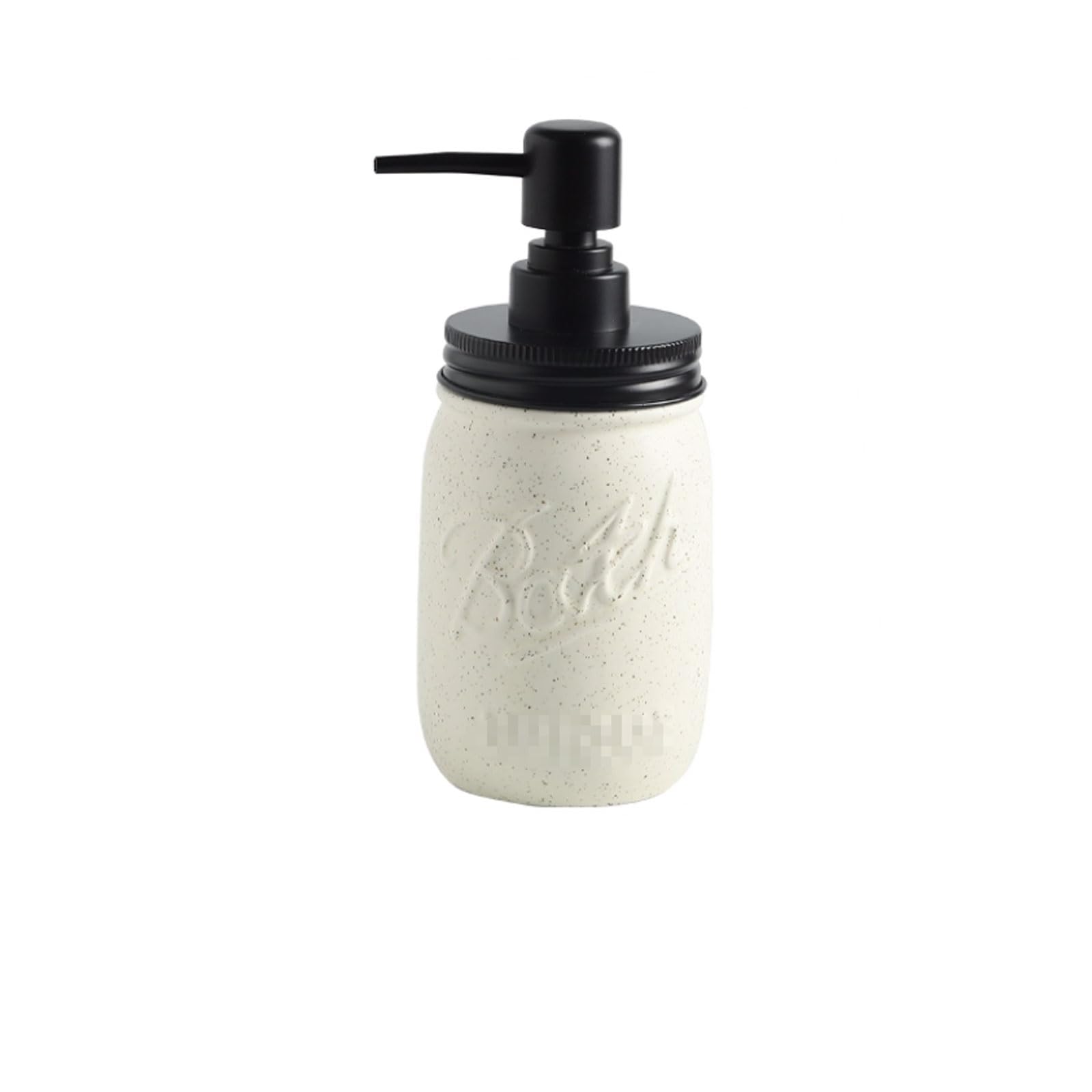 16.2oz Ceramic Soap Dispenser Thick Heavyweight Build, Easy-Grip Rounded Edges, Countertop Lotion(Wei�)