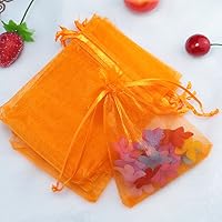 50 Sacchetti Regalo In Organza Con Coulisse