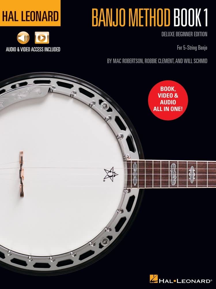 Hal Leonard Banjo Method Book 1 - Deluxe Beginner Edition for 5-String Banjo | Banjo Songbook with Audio and Video Access | Learn Bluegrass with Full-Band Demos and Video Tutorials Sheet Music