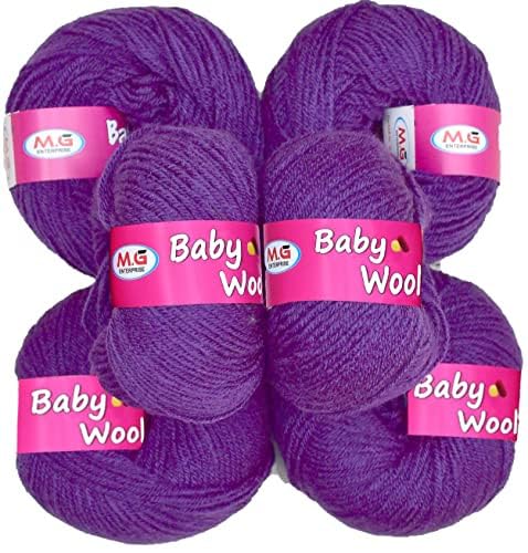 Image of Vard hman 100% Acrylic Wool Falsa (10 pc) Baby Wool Wool Ball Hand Knitting Wool /Art Craft Soft Fingering Crochet Hook Yarn, Needle Knitting Yarn Thread Dye U NA