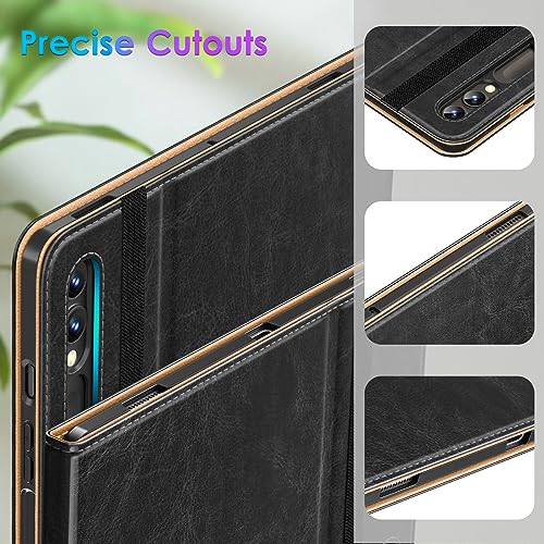 Image of DTTO for Samsung Galaxy Tab S9 Ultra 14.6 inch Case 2023, Premium Leather Business Folio Stand Cover with S Pen Holder for Galaxy Tablet S9 Ultra 14.6 2023 Model [SM-X910 /X916B /X918U], Black