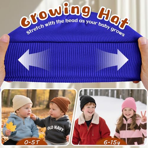 Image of ZOORON Toddler Beanie Boys Girls Beanies Kids Winter Hats Children Knit Cap