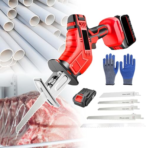 bcomedrag Macchina Elettrica per Tagliare Le Ossa Portatile, Kit di Utensili per Tagliare La Carne Senza Fili, con Batteria Ricaricabile, 5 Lame per Sega Sostituibili, 12 Paia di Guanti,1battery bcomedrag Macchina Elettrica per Tagliare Le Ossa Portatile, Kit di Utensili per Tagliare La Carne Senza Fili, con Batteria Ricaricabile, 5 Lame per Sega Sostituibili, 12 Paia di Guanti,1battery
