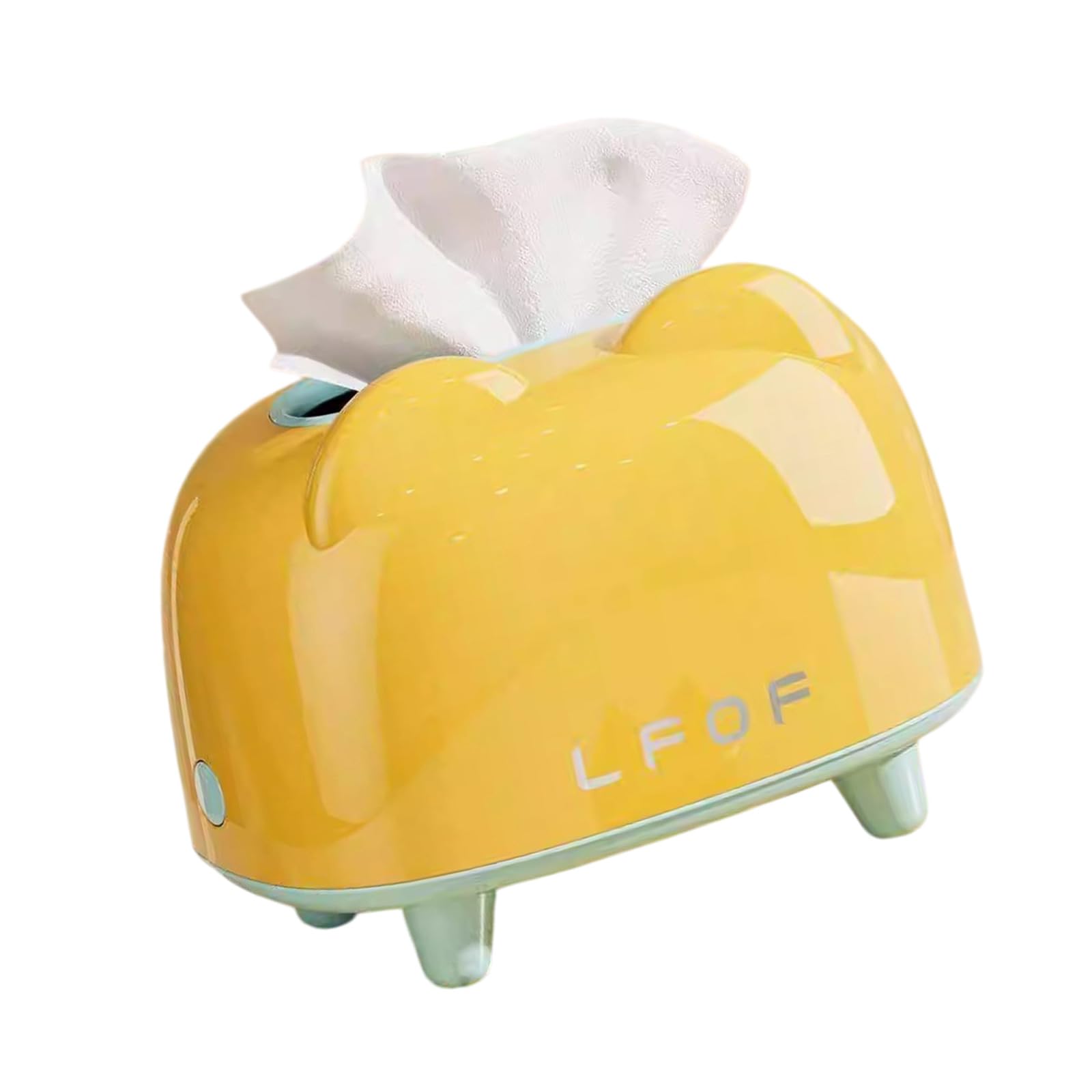 Qusinfc Modern Household Tissue Paper Box Storage Container with Spring Loaded Lid Napkin Holder Spring Open Tissue Dispenser