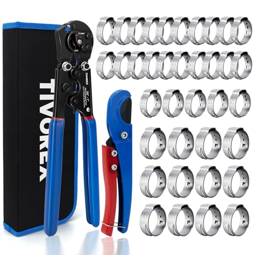 PEX Crimping Tool Kit with Clamp and Cutter