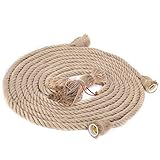 IDEAL DECORATIVE FITURE: luminaria de dise?o cl¨sico y colgante de estilo retro, adecuada para decoraciones caseras de estilo tradicional e industrial, la cadena con acento de cuerda de c¨?amo ilumina todo el colgante para ofrecer un aspecto industrial pero elegante