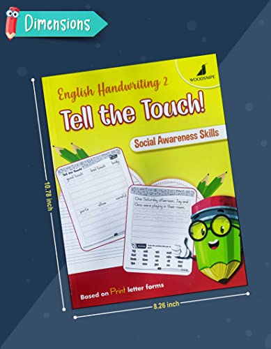 Image of English Handwriting Practice | Normal Font | English Writing Book 2 - Tell the Touch Story Writing for Kid | Build Social Awareness Skills in Children [Paperback] Woodsnipe Publishing House