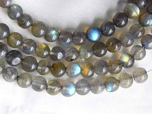 Perles en labradorite naturelle de 5mm pour création de bijoux artisanaux uniques
