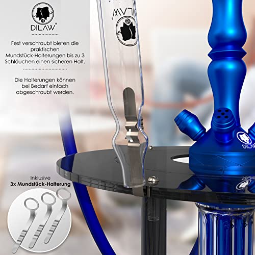 DILAW® Premium Shisha Tisch | Komplettes Set inklusive LED Untersetzer | mit 3 Schlauchhalter | Indoor und Outdoor… – Bild 4