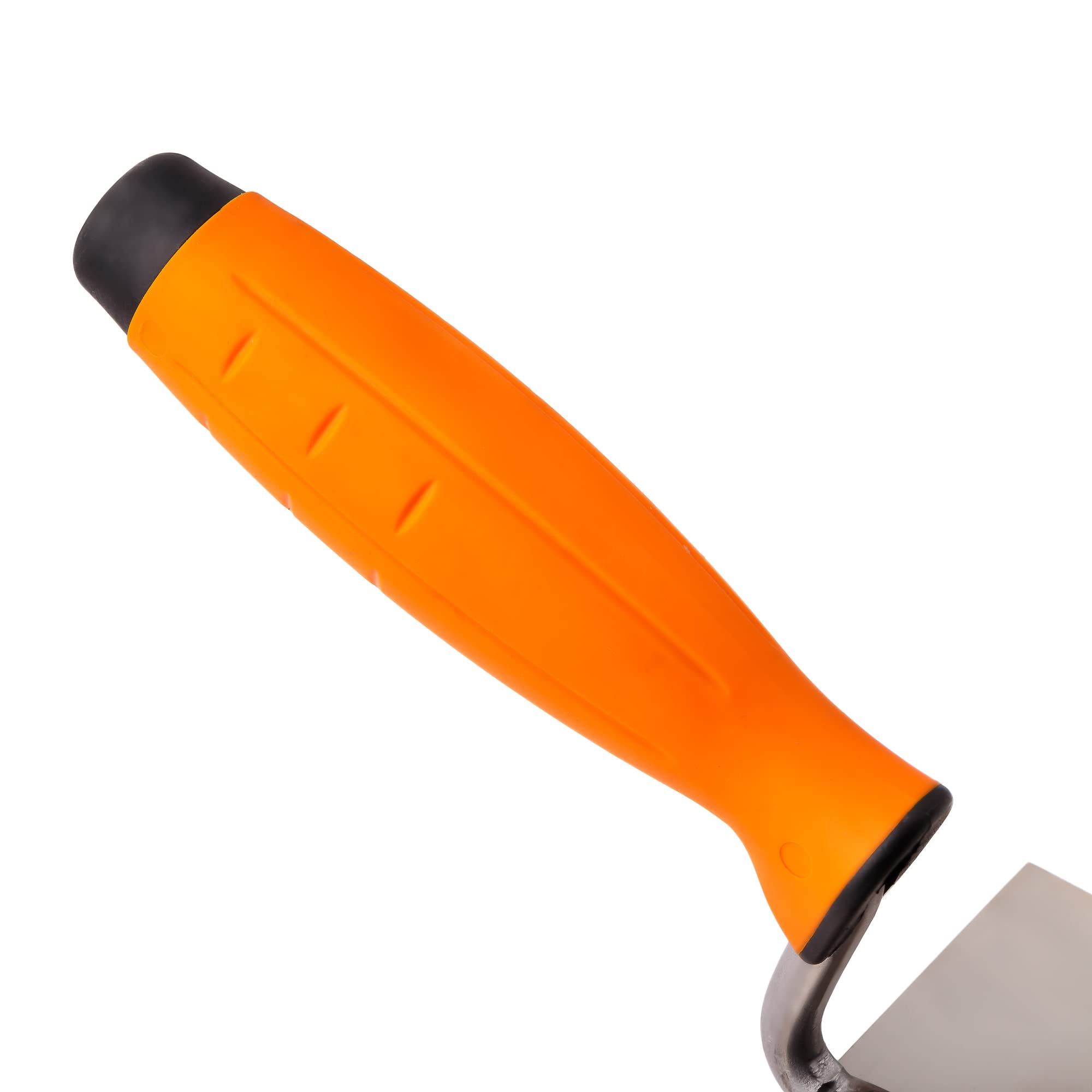 Mivos Lot de 3 Truelles Trapézoïdales en Acier Inoxydable 130 160 180 mm - Truelles de Maçon et Plâtrier - Forme Trapèze - Spatules de Lissage avec Poignée en Caoutchouc - Made in EU