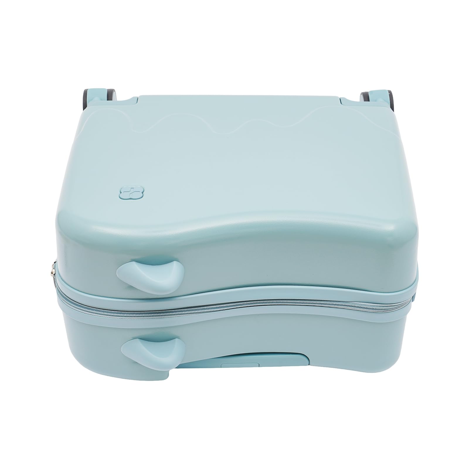 Maleta infantil para sentarse arriba, 45,5 x 23 x 43,5 cm, maleta de viaje infantil, cerradura de contraseña integrada, 37 L, 3 kg, 4 ruedas giratorias silenciosas, carrito infantil, azul
