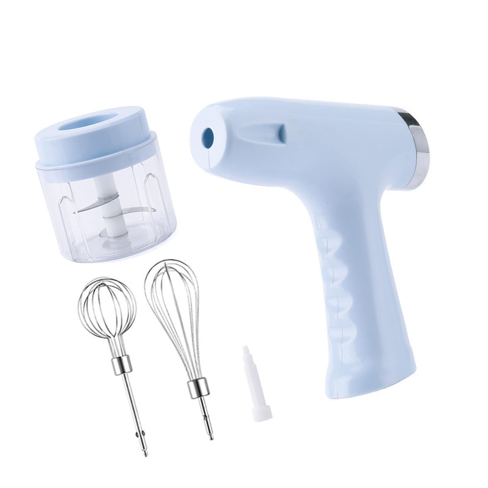 MALSSE Ergonomic Whipping and Mixing Device Miniature Food Processor Electric Eggs Beater Whisk Hand Mixer Electric Hand Combiner
