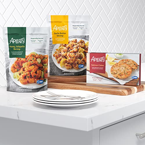 Amazon Brand - Aplenty, Garlic Butter Shrimp, 12 Oz (Frozen) #TOP2