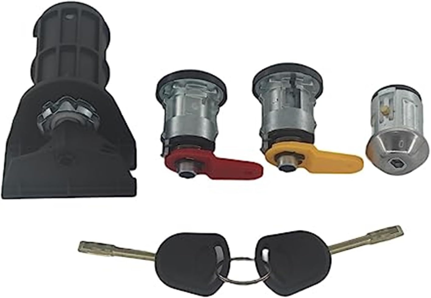 ZAPYVET 96FGA22050CGPA 完全なドアロックセット 2 キーフルセット、フォード、フィエスタ用、1989-2002