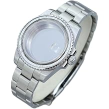 40mm Steel Diver Watch Case Synthetic Sapphire Crystal for NH35 NH34/36/38 8215 2824 Movement 28.5mm Dial Repair Part