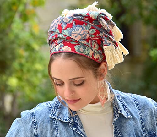 ALONA Boho Soft Headscarf Tichel, Hair Snood, Chemo Snood, Head Scarf, Head Covering, Jewish Head covering, Scarf, Bandana, Apron2