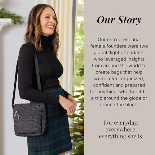 Image of Baggallini Pocket Crossbody Bags for Women 8x8 Small Lightweight Durable Water-resistant Travel Purse W /Rfid